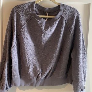 Free People grey/ purple cozy sweater